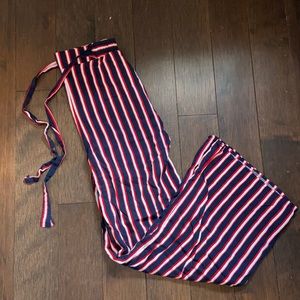 Fitted Striped Flare Pants